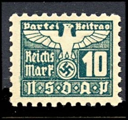 Nazi Party Dues "NSDAP"  10RM